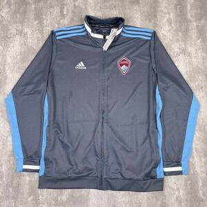 adidas Colorado Rapids MLS Soccer Track Jacket Mens XXL Gray Team Issued NWT